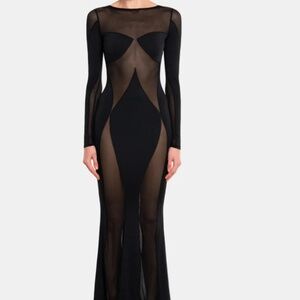 OW black maxi dress